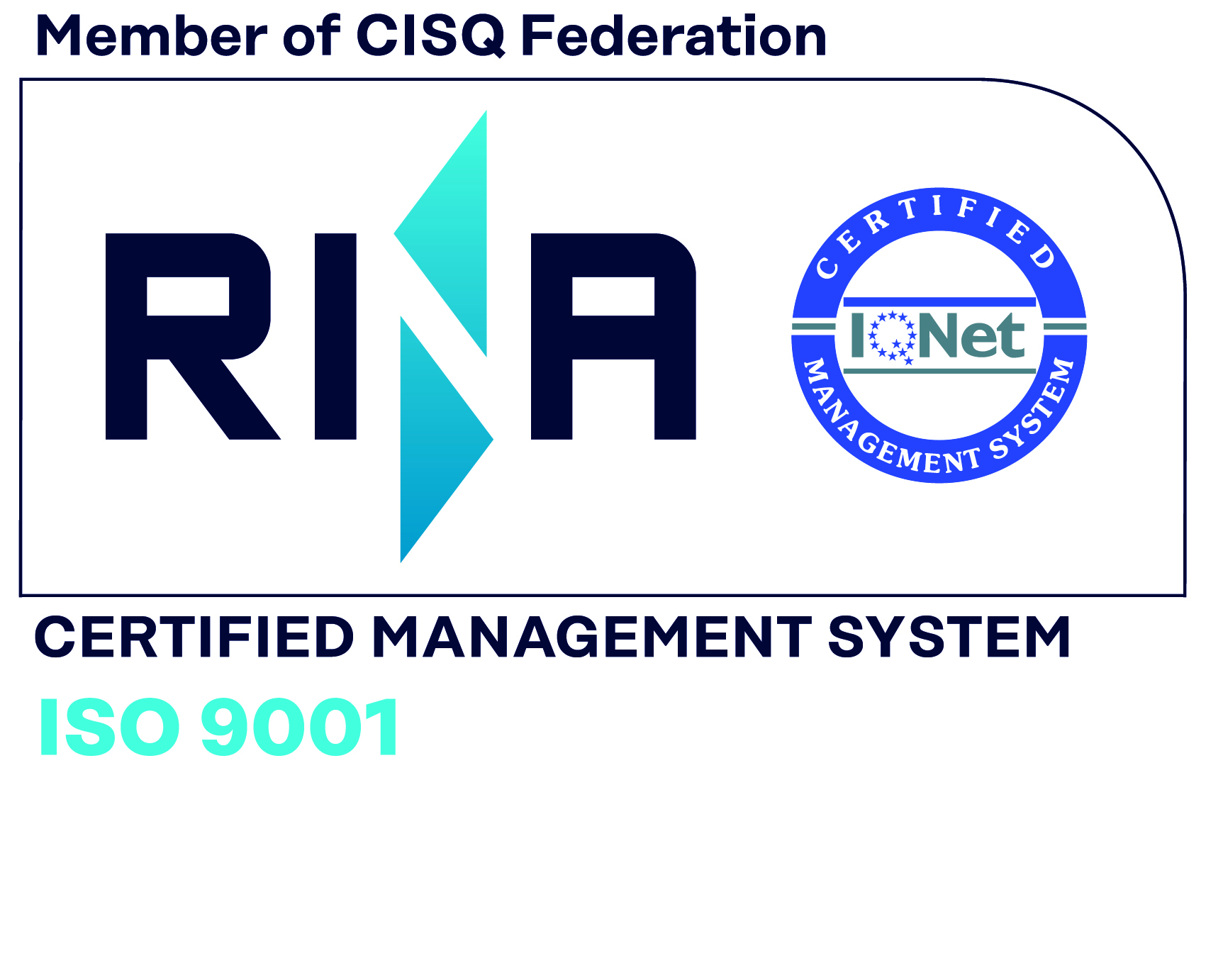 Logo RINA ISO-9001 colorato